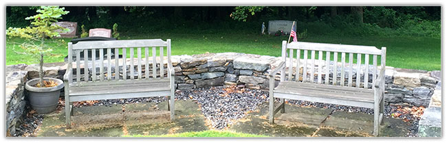 Quaker Hill Cemetey benches